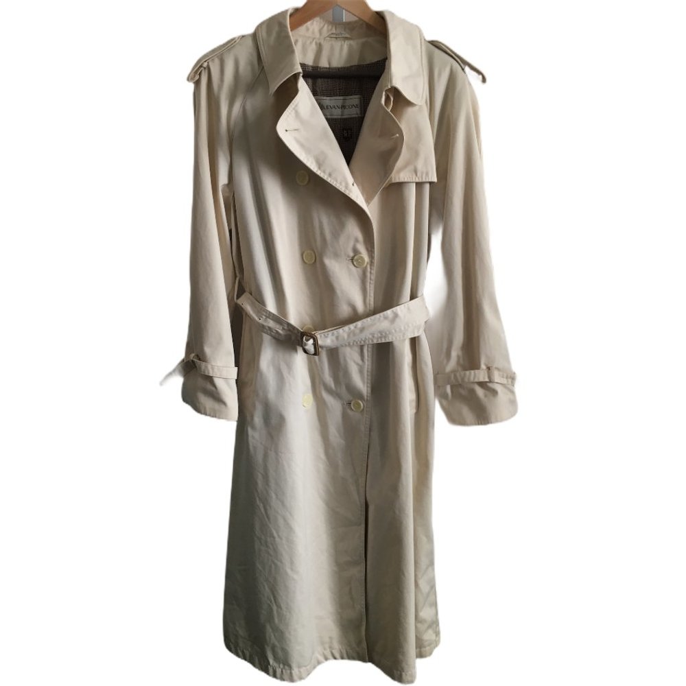 Evan-Picone Trench Coat - Picture 1 of 5